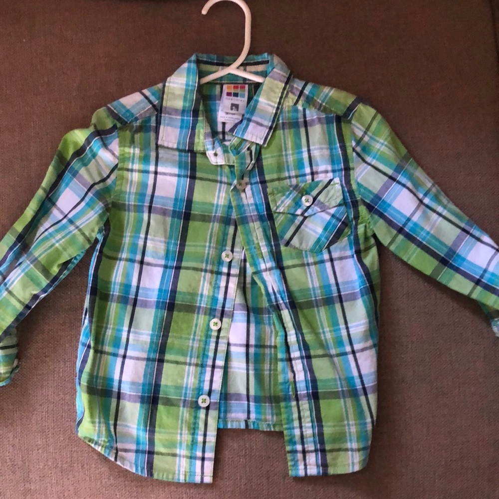 Long sleeve boy button down shirt